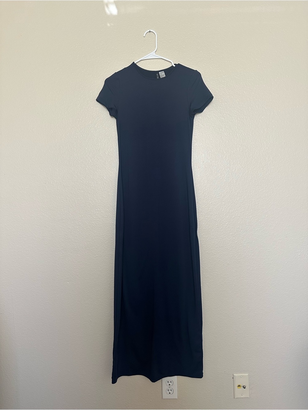 H&M Divided Classic navy blue Short-Sleeve Maxi Dress